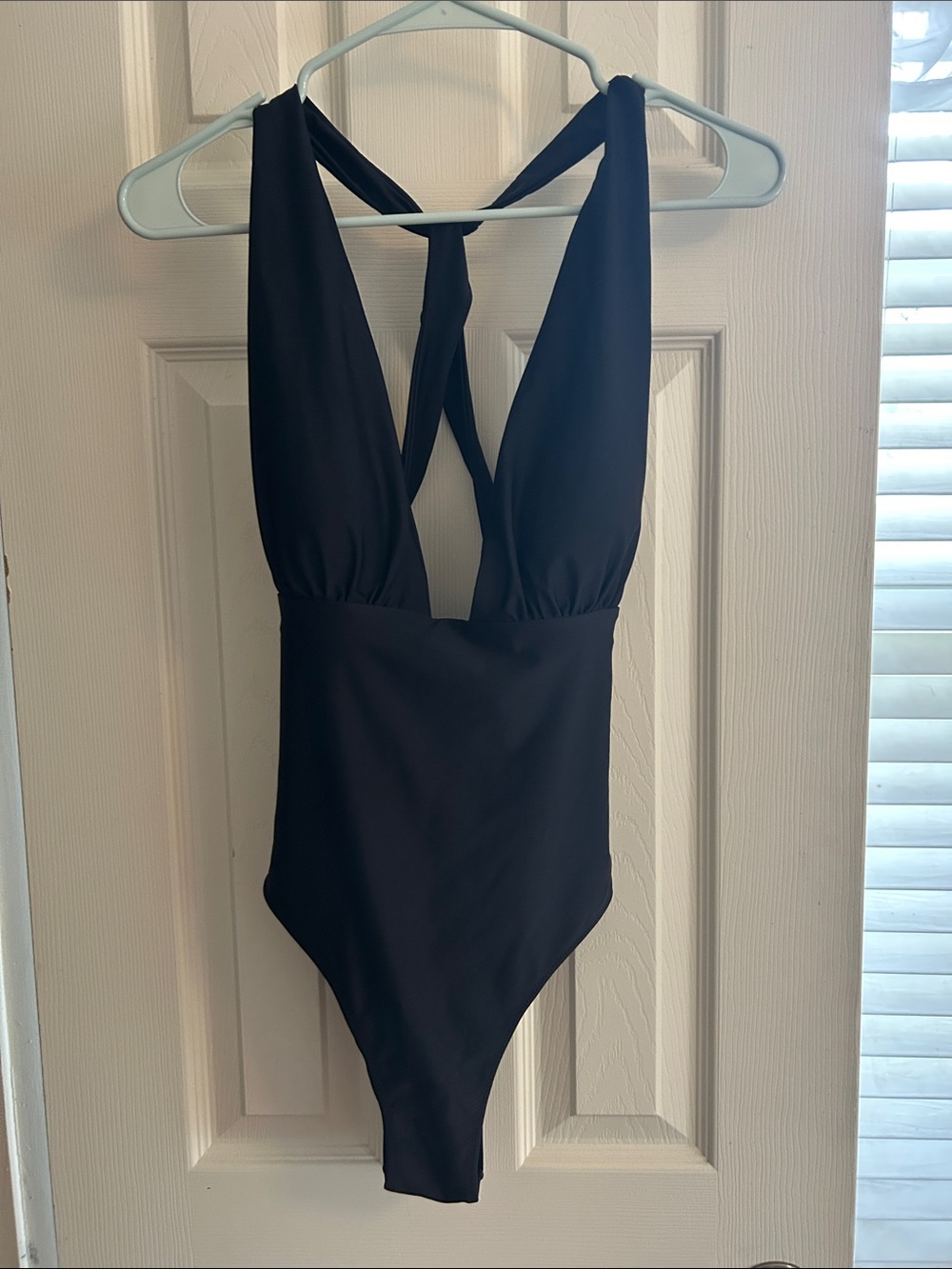 summersalt Black Plunge One-Piece Swimsuit